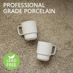 Bosmarlin Stackable Ceramic Coffee Mugs Set of 6