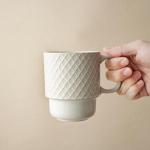 Bosmarlin Stackable Ceramic Coffee Mugs Set of 6