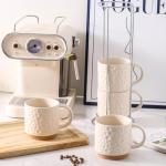 Stackable Ceramic Coffee Mug Set of 4