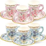 Floral Paper Tea Cups - Set of 24