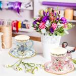 Floral Paper Tea Cups - Set of 24