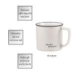 Black and White Face-to-Face Stoneware Coffee Mug