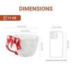 Personalized 11oz Red Bow Coffee Mug