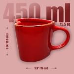 Large Heart Mug with Gold Spoon - Perfect Gift