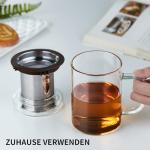 Durable Glass Tea Cup with Infuser - 16oz