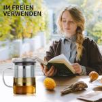 Durable Glass Tea Cup with Infuser - 16oz