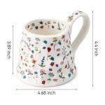 Floral 20 Oz Large Ceramic Coffee Mug