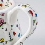 Floral 20 Oz Large Ceramic Coffee Mug