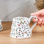 Floral 20 Oz Large Ceramic Coffee Mug