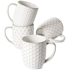LE TAUCI 12 oz Ceramic Coffee Mug Set of 4