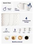 LE TAUCI 12 oz Ceramic Coffee Mug Set of 4