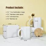 16-Piece Sublimation Blank Coffee Mug Set