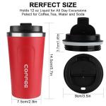 Red Stainless Steel Insulated Travel Coffee Mug