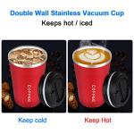 Red Stainless Steel Insulated Travel Coffee Mug