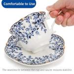 Vintage Country Roses Tea Cups and Saucers Set