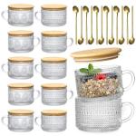 12pcs Irish Coffee Glasses Set with Bamboo Lids