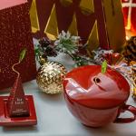 Ruby Red Porcelain Tea Cup with Lid, 8 oz