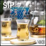 Set of 6 Authentic Turkish Tea Glasses