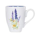Dean Crouser Lavender Floral Ceramic Mug 16 oz