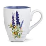 Dean Crouser Lavender Floral Ceramic Mug 16 oz