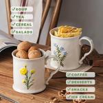 Hand-Painted Yellow Flower Coffee Mug - 16oz