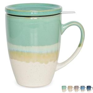 Bosmarlin Ceramic Tea Cup with Infuser - Green