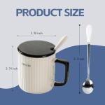 Cute Ceramic Coffee Mug with Lid - 13.5 oz