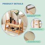 Bamboo 2-Tier Coffee Mug Organizer for Kitchen