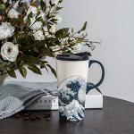 17oz Ceramic Travel Mug with Splash-Resistant Lid