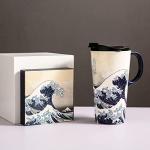 17oz Ceramic Travel Mug with Splash-Resistant Lid