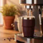 Stackable Espresso Cups with Magnetic Lid - 2 Pack