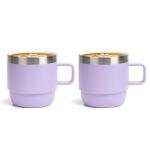 Stackable Stainless Steel Insulated Mugs Set of 2