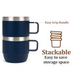 Stackable Stainless Steel Insulated Mugs Set of 2