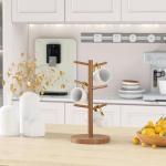 Bamboo Coffee Mug Holder Tree with 6 Hooks