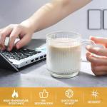 12 Pack Glass Coffee Mugs with Handles