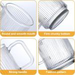 12 Pack Glass Coffee Mugs with Handles