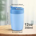 12oz Insulated Stainless Steel Travel Coffee Mug