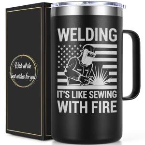 Welding Themed Insulated Coffee Mug for Men