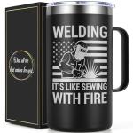 Welding Themed Insulated Coffee Mug for Men