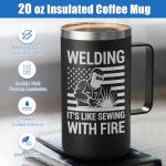 Welding Themed Insulated Coffee Mug for Men