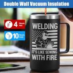 Welding Themed Insulated Coffee Mug for Men