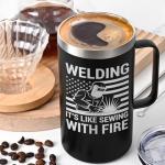 Welding Themed Insulated Coffee Mug for Men