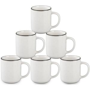 Speckled Ceramic Coffee Mugs Set of 6