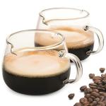V-Shaped Glass Espresso Cups Set of 2