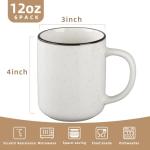 Speckled Ceramic Coffee Mugs Set of 6