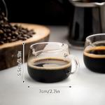 V-Shaped Glass Espresso Cups Set of 2