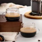 V-Shaped Glass Espresso Cups Set of 2