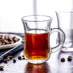 Turkish Tea Glasses Set of 6 with Handles
