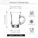 Turkish Tea Glasses Set of 6 with Handles