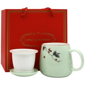 ZooBoo 18oz Ceramic Tea Mug with Infuser